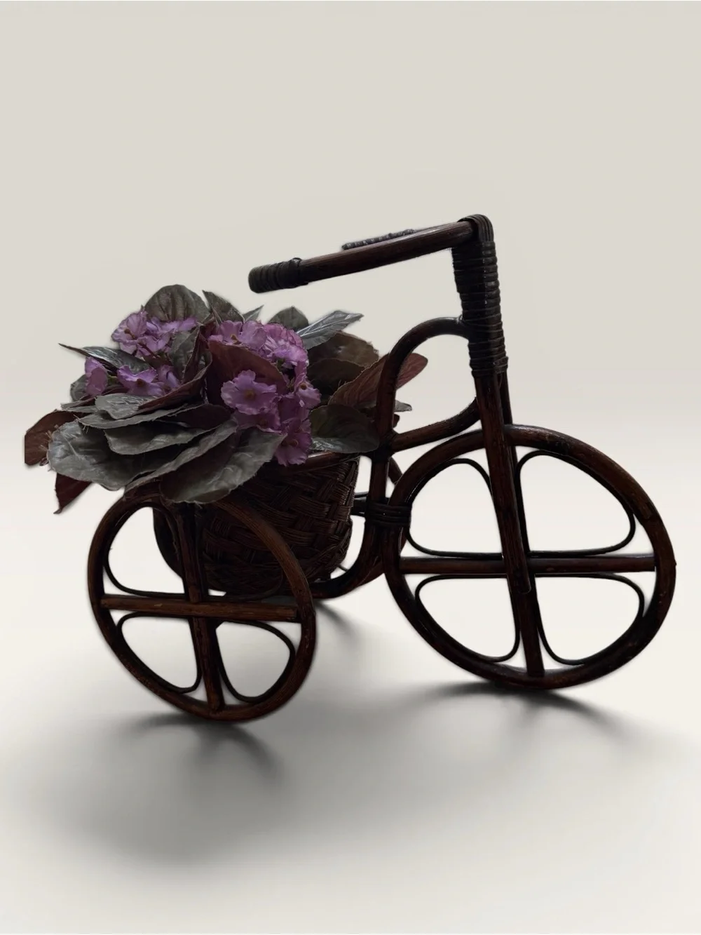 Vintage bohemian-style tricycle plant stands